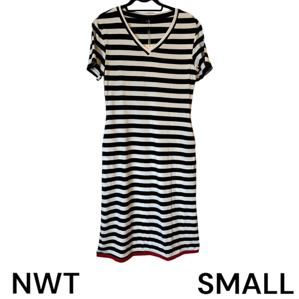 NWT  BLACK/WHITE  CASUAL SUMMER DRESS  SMALL    #CL